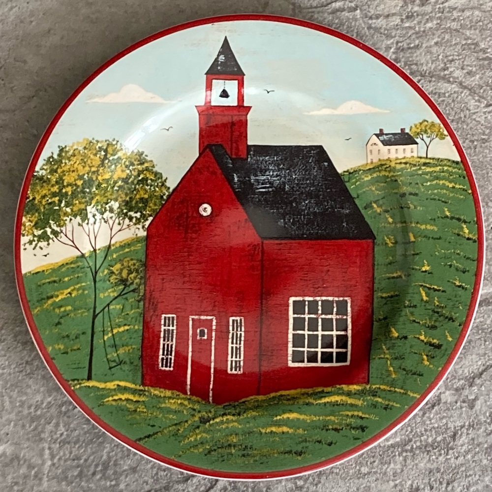 Sakura Country Life by Warren Kimble Brandon House Set of 3 Salad Plates 8 1/4" - Picture 2 of 9
